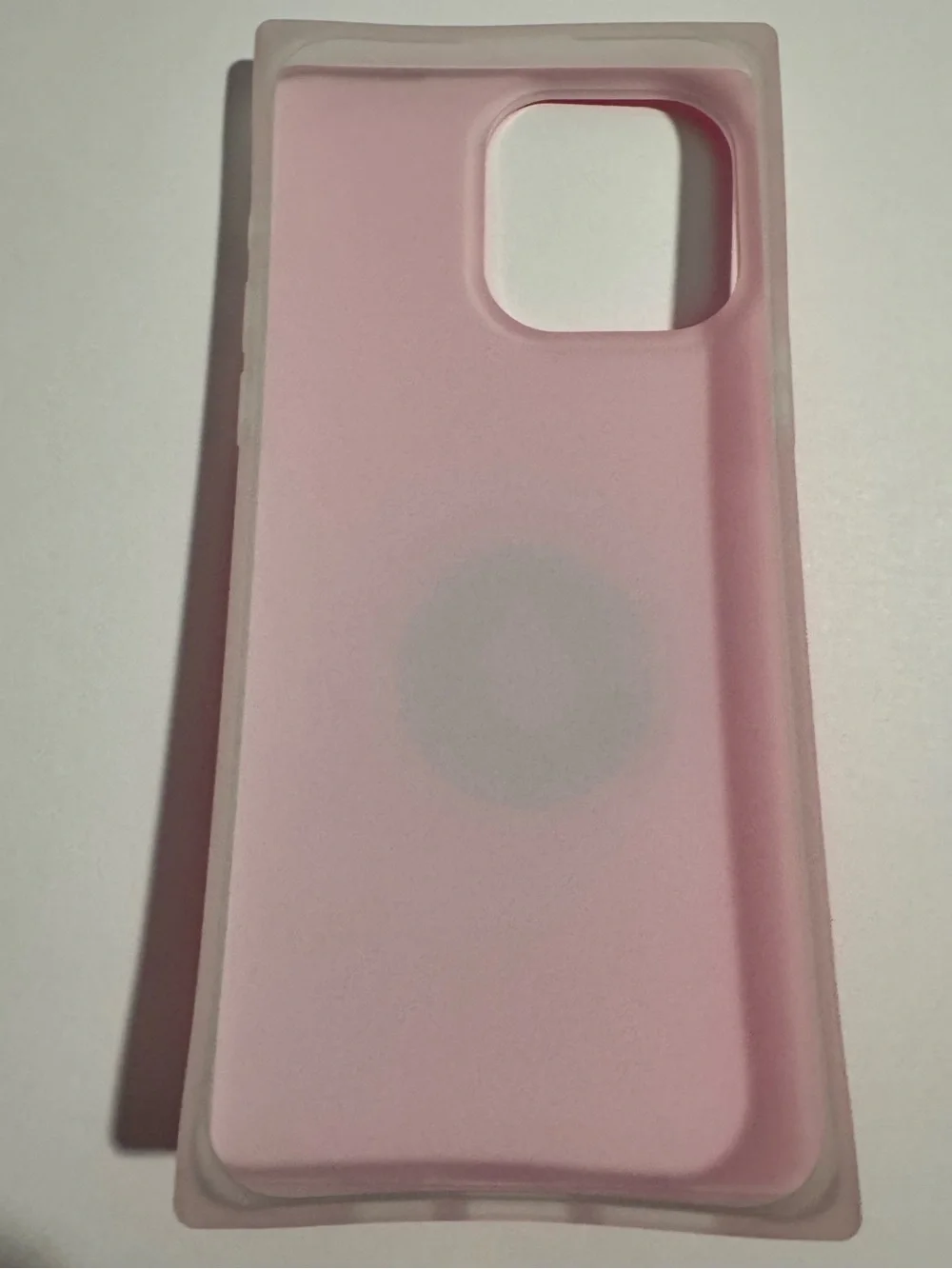 Hot Pink Phone Case with Silver Glitter Ring Grip- iPhone 15 Pro Max